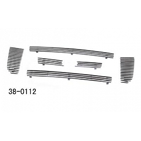 Paramount Automotive Grille Insert - Polished Aluminum 4 Millimeter Horizontal Style - 380112