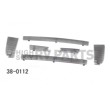Paramount Automotive Grille Insert - Polished Aluminum 4 Millimeter Horizontal Style - 380112