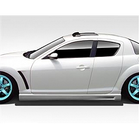 Extreme Dimensions Side Skirt - Primered Fiberglass Reinforced Plastic Black Set of 2 - 109487