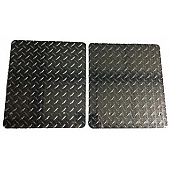 Owens Products Running Board Mud Flap Silver Aluminum - C9400RSG