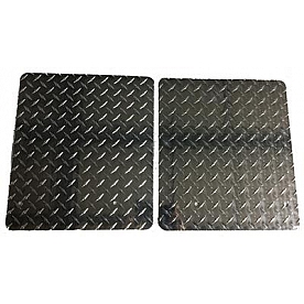 Owens Products Running Board Mud Flap Silver Aluminum - C9400RSG