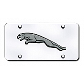 Automotive Gold License Plate - Jaguar Logo Stainless Steel - JAGPC