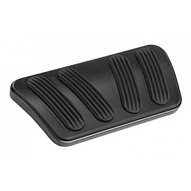 Lokar Performance Brake Pedal Pad - Aluminum With Rubber Insert Black - XBAG6176