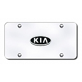 Automotive Gold License Plate - Kia Logo Stainless Steel - KIAOEMCC