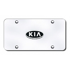 Automotive Gold License Plate - Kia Logo Stainless Steel - KIAOEMCC