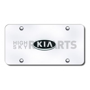 Automotive Gold License Plate - Kia Logo Stainless Steel - KIAOEMCC
