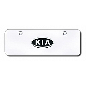 Automotive Gold License Plate - Kia Logo Stainless Steel - KIAOEMCCM