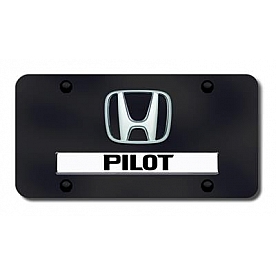 Automotive Gold License Plate - Pilot/Honda Logo Stainless Steel - DPILCB