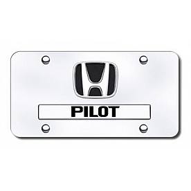 Automotive Gold License Plate - Pilot/Honda Logo Stainless Steel - DPILGC