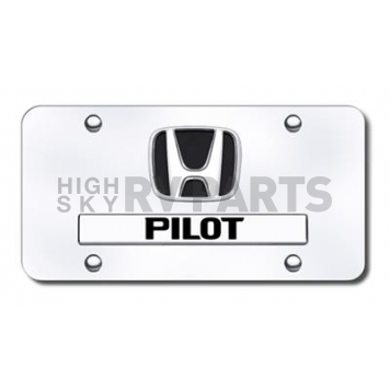 Automotive Gold License Plate - Pilot/Honda Logo Stainless Steel - DPILGC