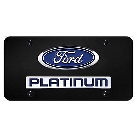 Automotive Gold License Plate - Platinum Stainless Steel - DPLTCB