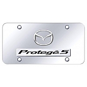 Automotive Gold License Plate - Prot&eacute;g&eacute; 5/Mazda New Logo Stainless Steel - DPR52CC