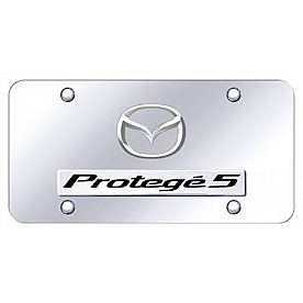 Automotive Gold License Plate - Prot&eacute;g&eacute; 5/Mazda New Logo Stainless Steel - DPR52CC