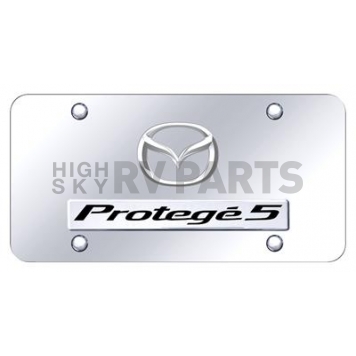 Automotive Gold License Plate - Protégé 5/Mazda New Logo Stainless Steel - DPR52CC