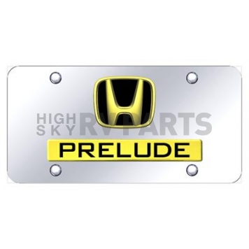Automotive Gold License Plate - Prelude/Honda Logo Stainless Steel - DPREGC