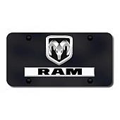 Automotive Gold License Plate - Ram Name/Logo Stainless Steel - DRAMOEMCB