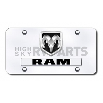 Automotive Gold License Plate - Ram Name/Logo Stainless Steel - DRAMOEMCC