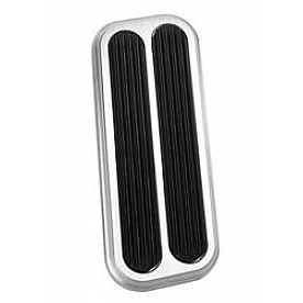 Lokar Performance Accelerator Pedal Pad - Aluminum With Rubber Pad Silver - BAG6182