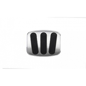 Lokar Performance Brake Pedal Pad - Aluminum Silver - BAG6183