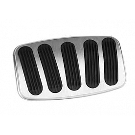 Lokar Performance Brake Pedal Pad - Billet Aluminum Silver - BAG6186
