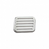 Lokar Performance Brake Pedal Pad - Aluminum Natural Extra Large Ball Milled - BFG6011