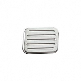 Lokar Performance Brake Pedal Pad - Aluminum Natural Extra Large Ball Milled - BFG6011
