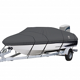 Classic Accessories Boat Cover V-Hull Bass Boat Charcoal Polyester - 88948
