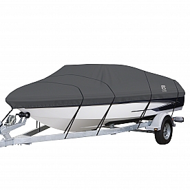 Classic Accessories Boat Cover V-Hull Bass Boat Charcoal Polyester - 88958