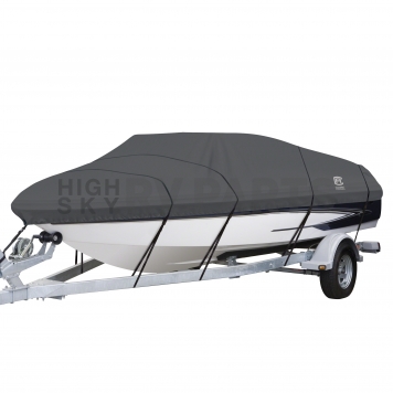 Classic Accessories Boat Cover V-Hull Bass Boat Charcoal Polyester - 88958