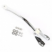 Rugged Ridge Exterior Mirror Bracket Chrome Plated Silver Steel Single - 1101201