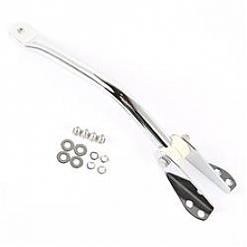 Rugged Ridge Exterior Mirror Bracket Chrome Plated Silver Steel Single - 1101201