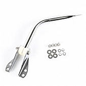 Rugged Ridge Exterior Mirror Bracket Chrome Plated Silver Steel Single - 1101202