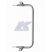 K-Source Exterior Mirror Bracket Silver Stainless Steel Single - YK010