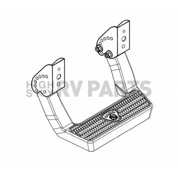 Carr Truck Step Silver Powder Coated Aluminum - 1182241-1