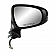 K-Source Exterior Mirror Electric Rectangular Black Single - 70715T