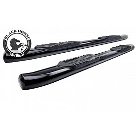 Black Horse Offroad Nerf Bar 5 Inch Steel Oval - 9BGM119ABN