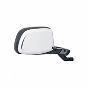 K-Source Exterior Mirror Manual OEM Black With Silver Cover Single - 61033F