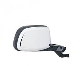 K-Source Exterior Mirror Manual OEM Black With Silver Cover Single - 61033F