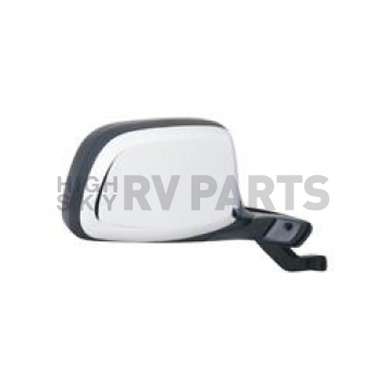 K-Source Exterior Mirror Manual OEM Black With Silver Cover Single - 61033F