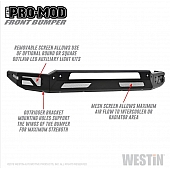 Westin Automotive Pro-Mod Bumper Modular Design Steel Black - 5841195