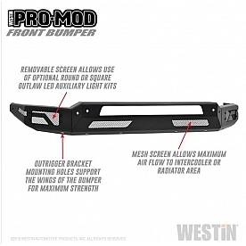 Westin Automotive Pro-Mod Bumper Modular Design Steel Black - 5841195