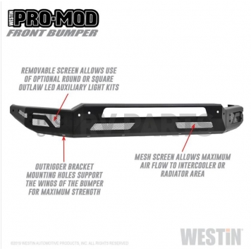 Westin Automotive Pro-Mod Bumper Modular Design Steel Black - 5841195
