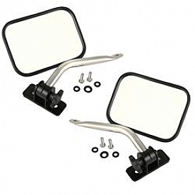 Rugged Ridge Exterior Mirror Stainless Steel Rectangular Set Of 2 - 1102612
