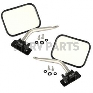 Rugged Ridge Exterior Mirror Stainless Steel Rectangular Set Of 2 - 1102612