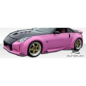 Extreme Dimensions Side Skirt - Primered Fiberglass Reinforced Plastic Black Set of 2 - 102264