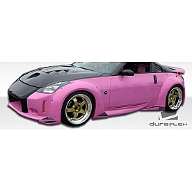 Extreme Dimensions Side Skirt - Primered Fiberglass Reinforced Plastic Black Set of 2 - 102264