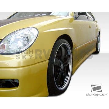 Extreme Dimensions Side Skirt - Primered Fiberglass Reinforced Plastic Black Set of 2 - 101999-1