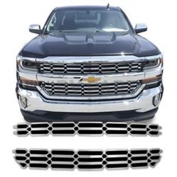 Coast To Coast Grille Insert - Chrome Plated ABS Plastic - GI136