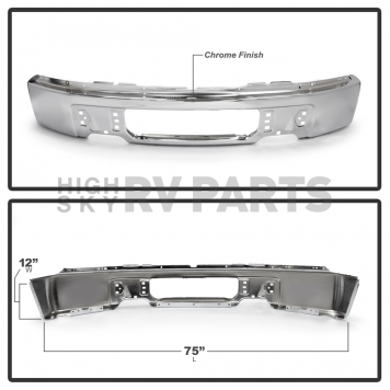 Spyder Automotive Bumper 1-Piece Design Chrome Plated - 9948473-1