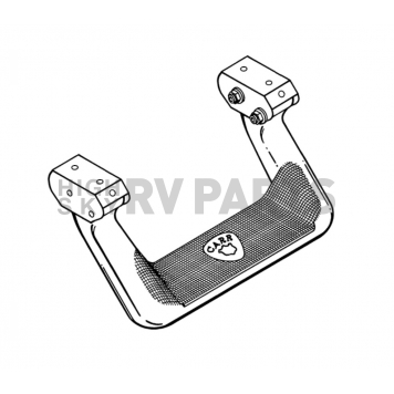 Carr Truck Step Black Powder Coated Aluminum - 1212411-1